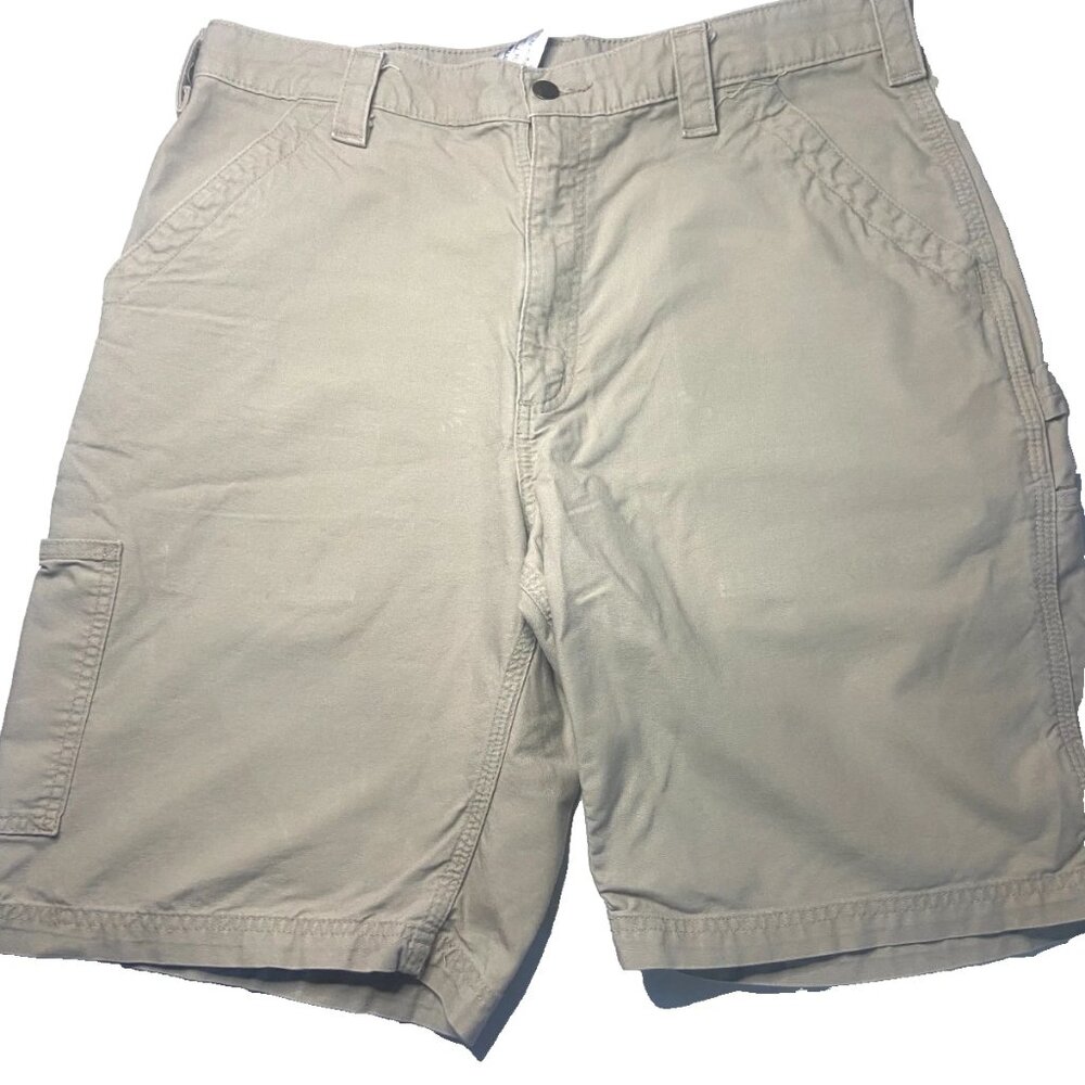 Carhartt Canvas Utility Work Shorts Men 36 Tan Original Fit B147